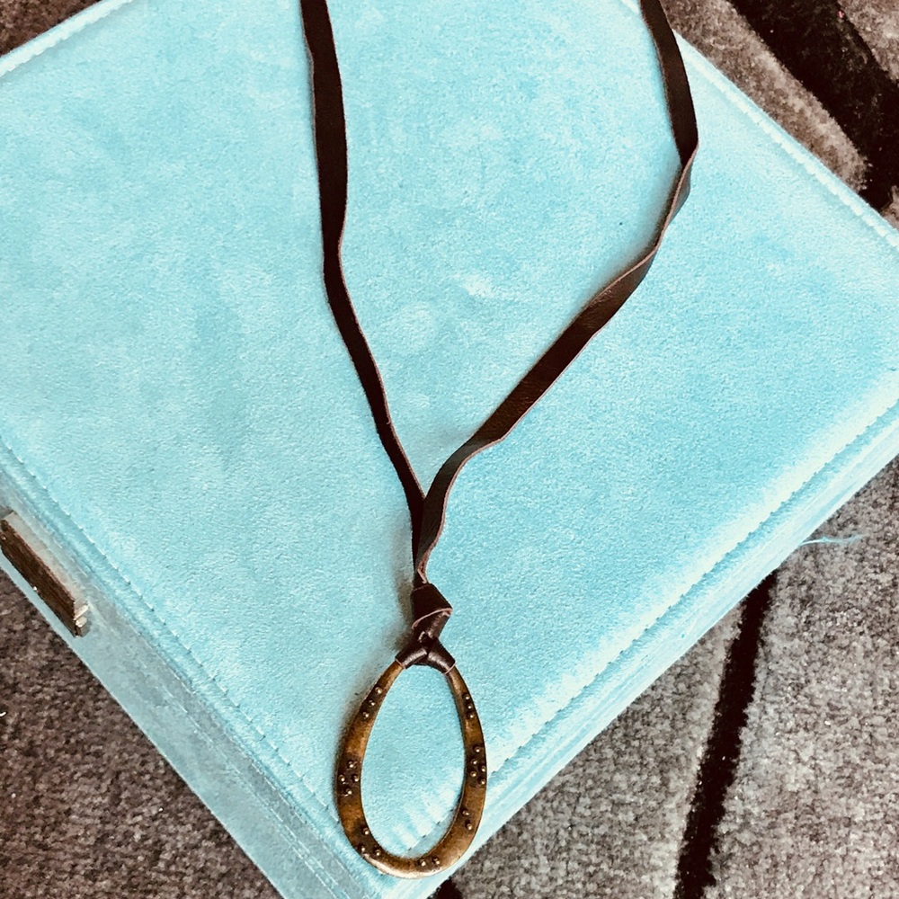 NWT Coldwater Creek leather necklace
